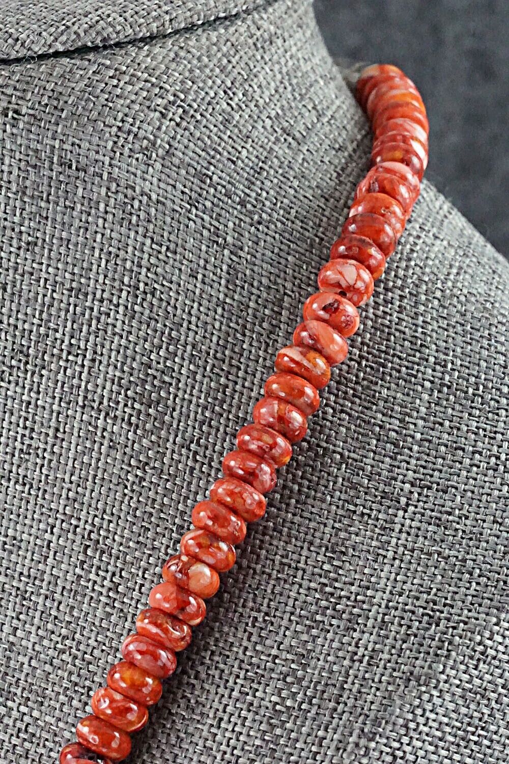 Spiny Oyster & Sterling Silver Necklace - Louise Joe