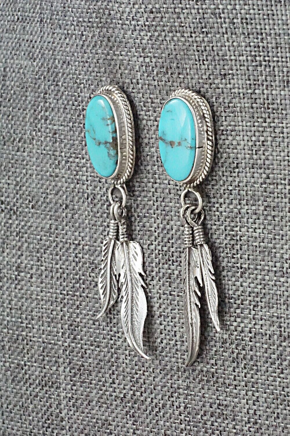 Turquoise and Sterling Silver Earrings - Sharon McCarthy