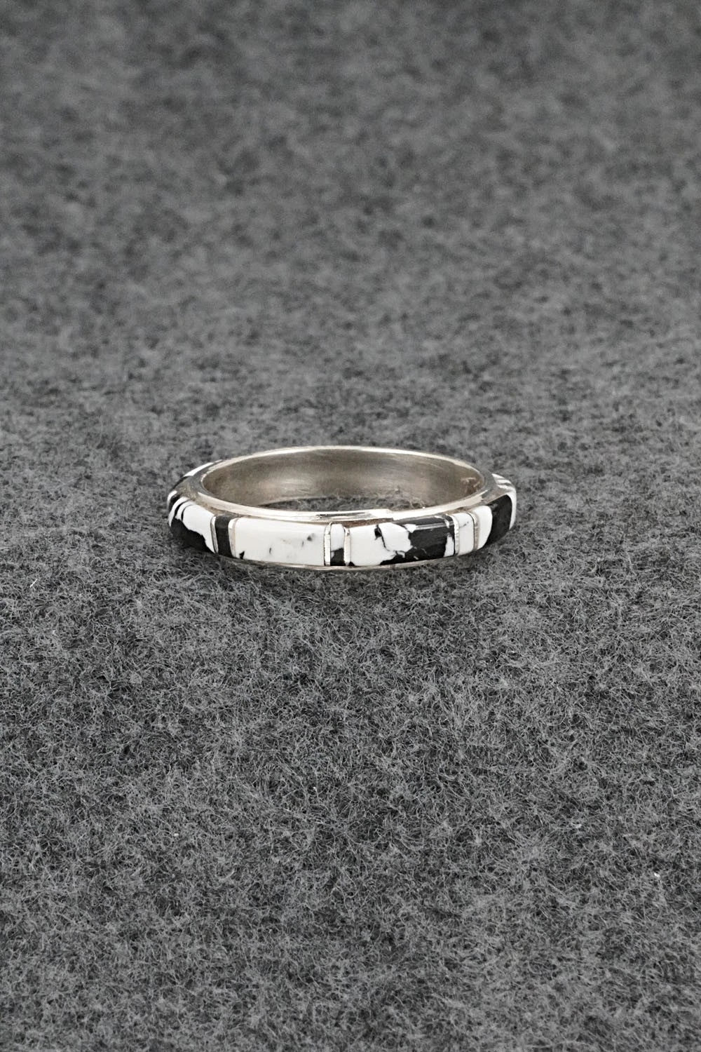 White Buffalo & Sterling Silver Ring - Terrance Panteah - Size 12.5