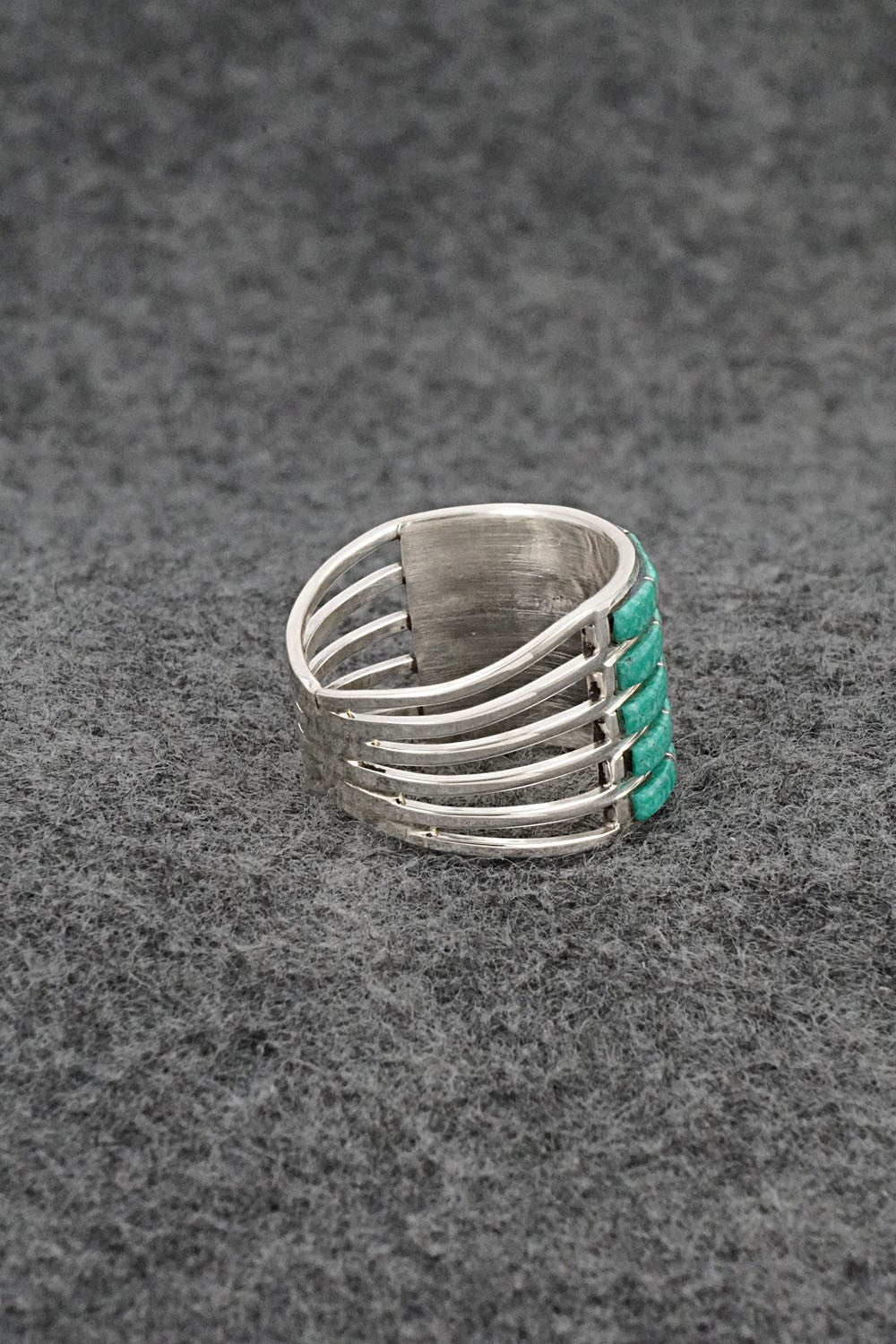 Turquoise & Sterling Silver Ring - Jamie Johnson - Size 7.5