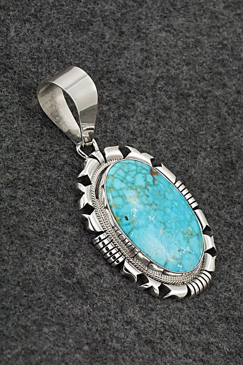 Turquoise & Sterling Silver Pendant - Daniel Benally