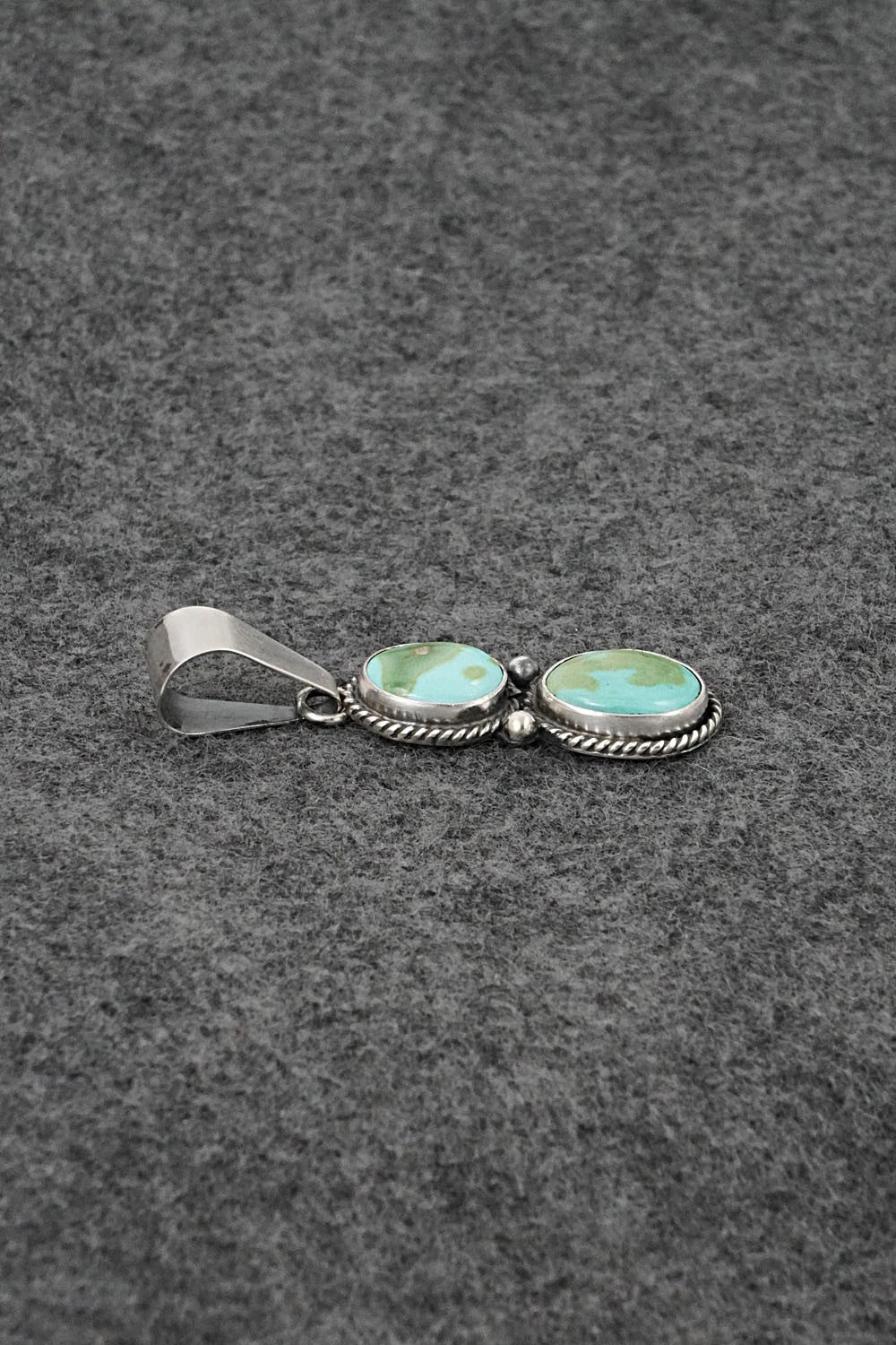 Turquoise & Sterling Silver Pendant - Eugene Gruber