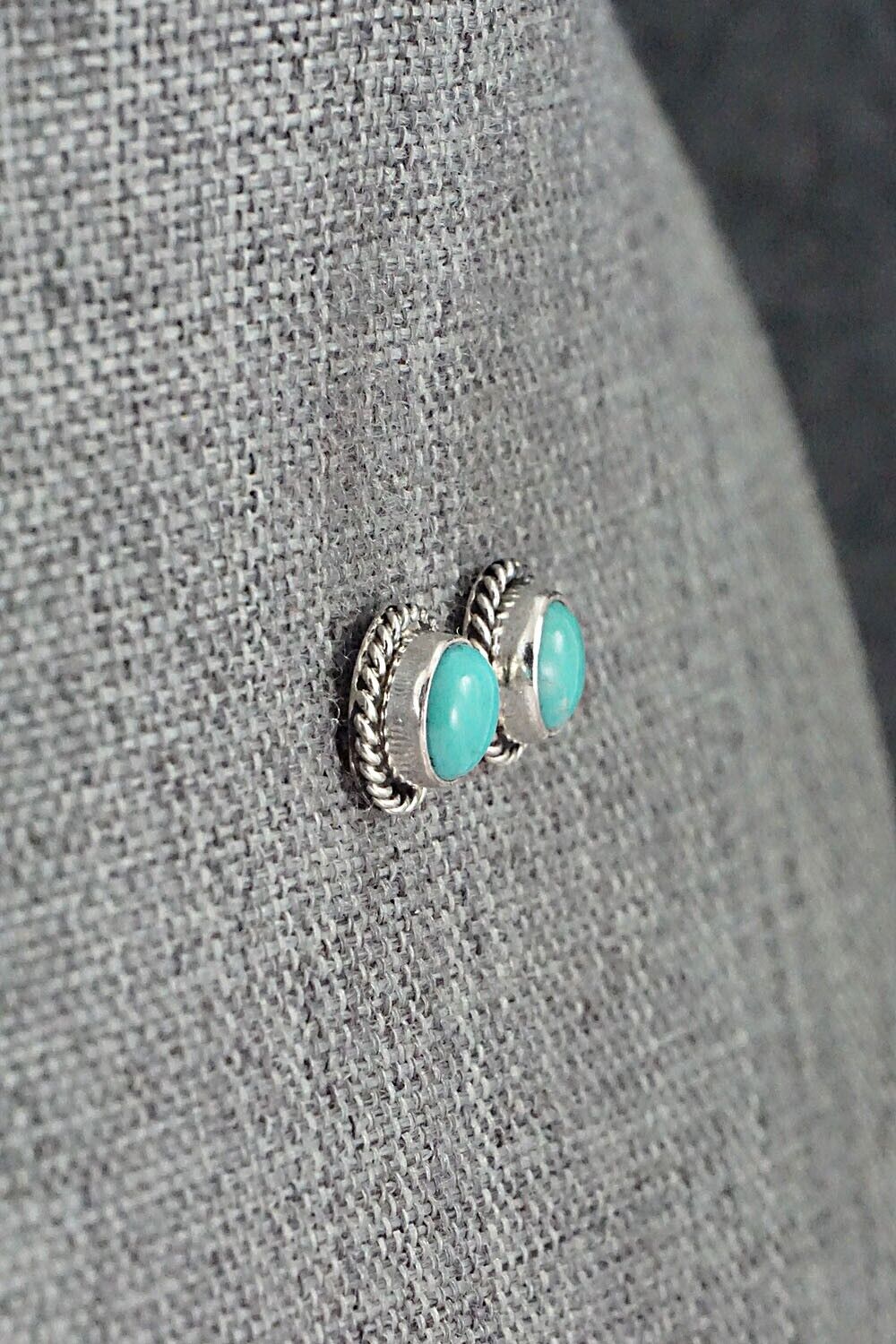 Turquoise & Sterling Silver Earrings - Marco Begaye