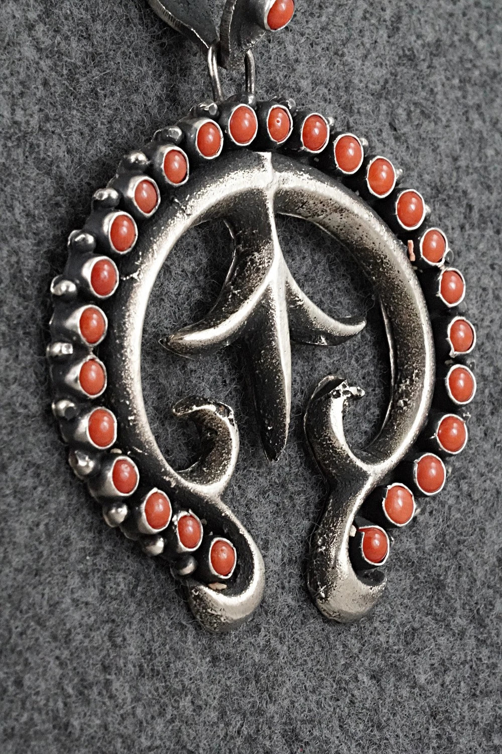 Coral & Sterling Silver Necklace - Shawn Cayatineto