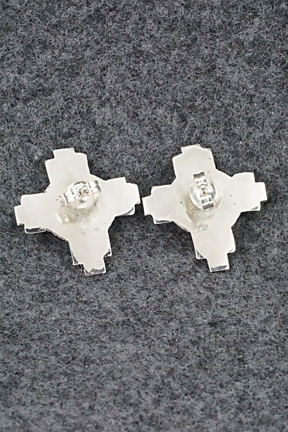 Multi Stone & Sterling Silver Inlay Earrings - Clifford Cheama