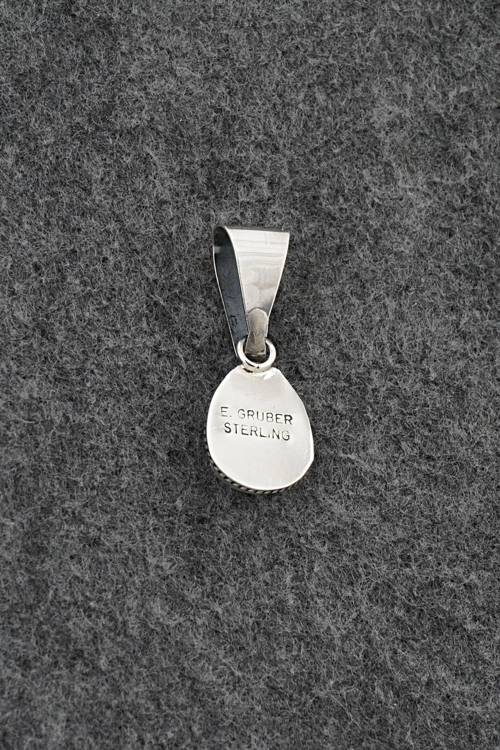 Turquoise & Sterling Silver Pendant - Eugene Gruber