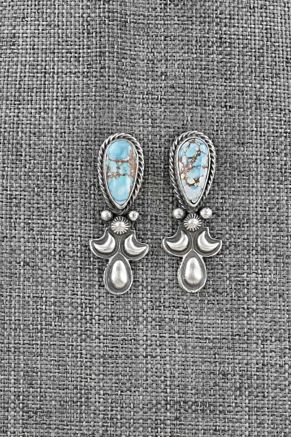 Turquoise & Sterling Silver Squash Blossom Set - Matthew Gordon