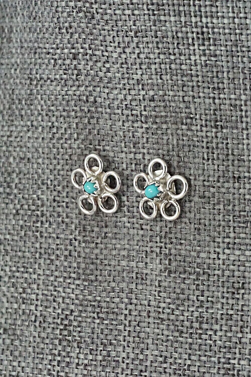 Turquoise & Sterling Silver Earrings - Sylvia Chee