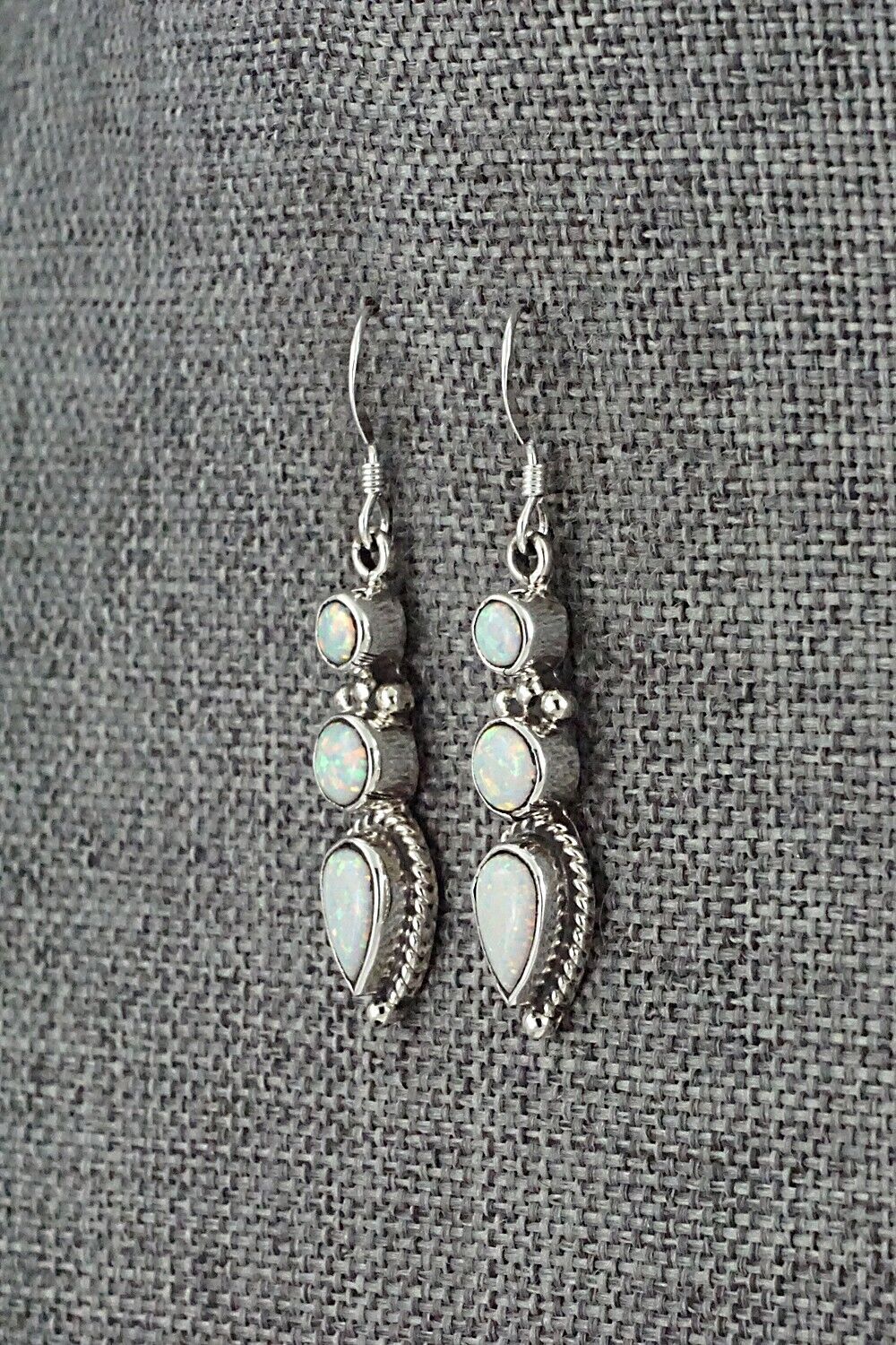 Opalite & Sterling Silver Earrings - Gary Shorty