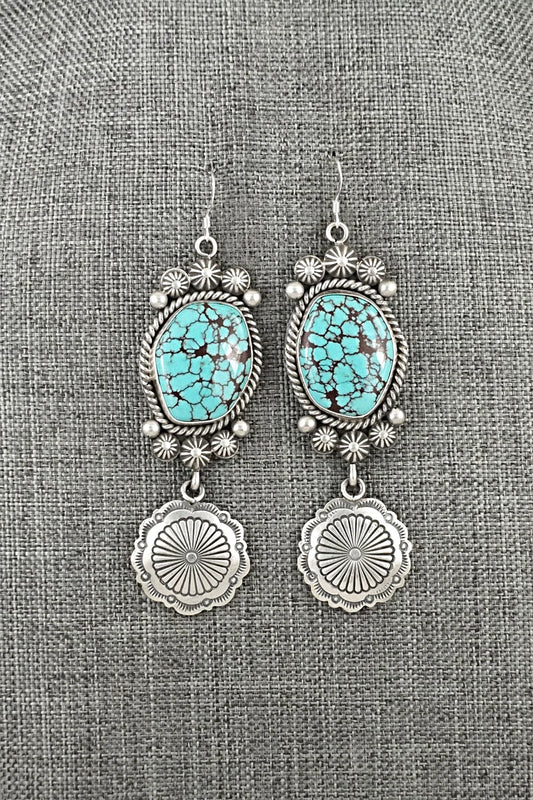 Turquoise & Sterling Silver Earrings - Michael Calladitto