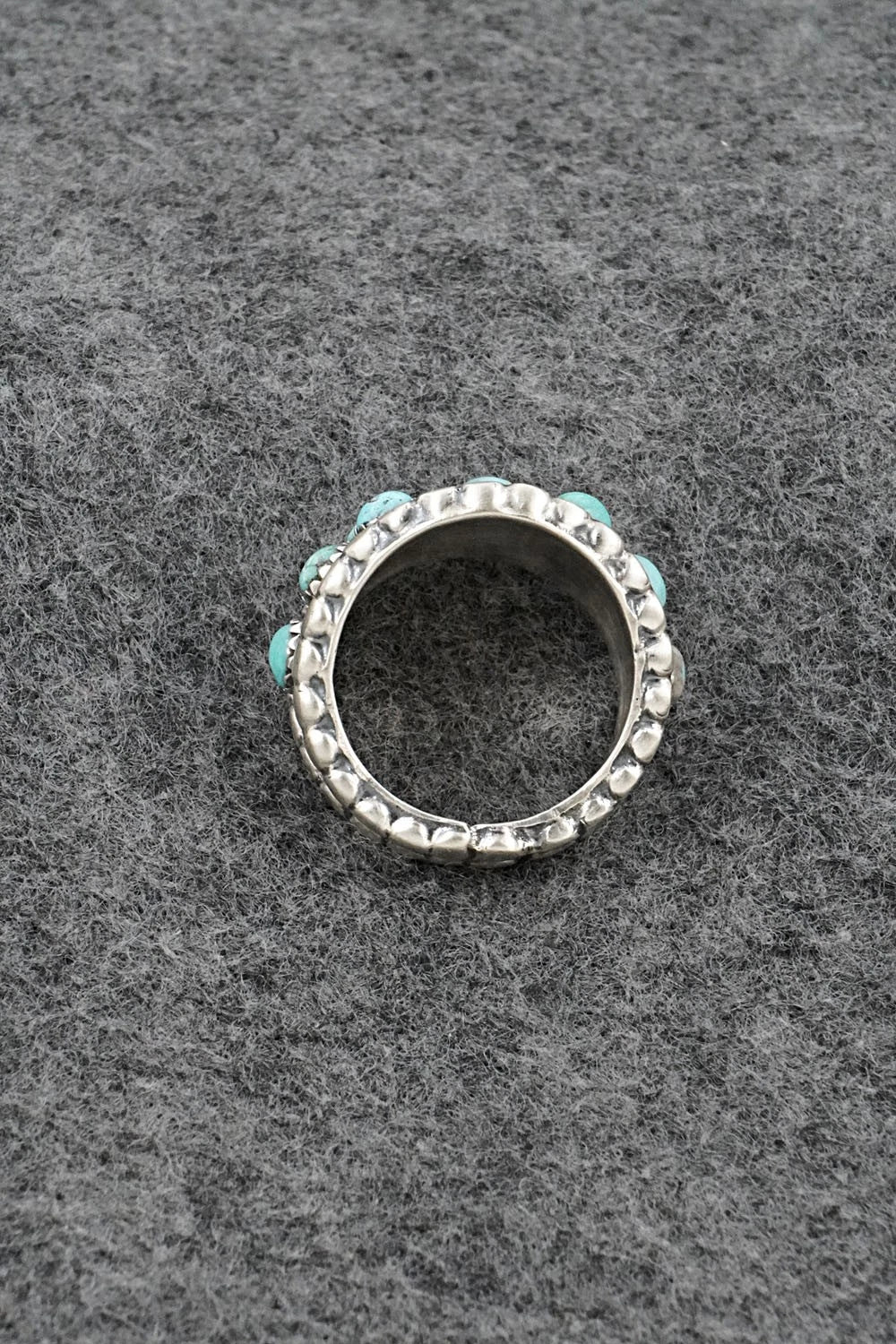 Turquoise & Sterling Silver Ring - Harry B. Yazzie - Size 7