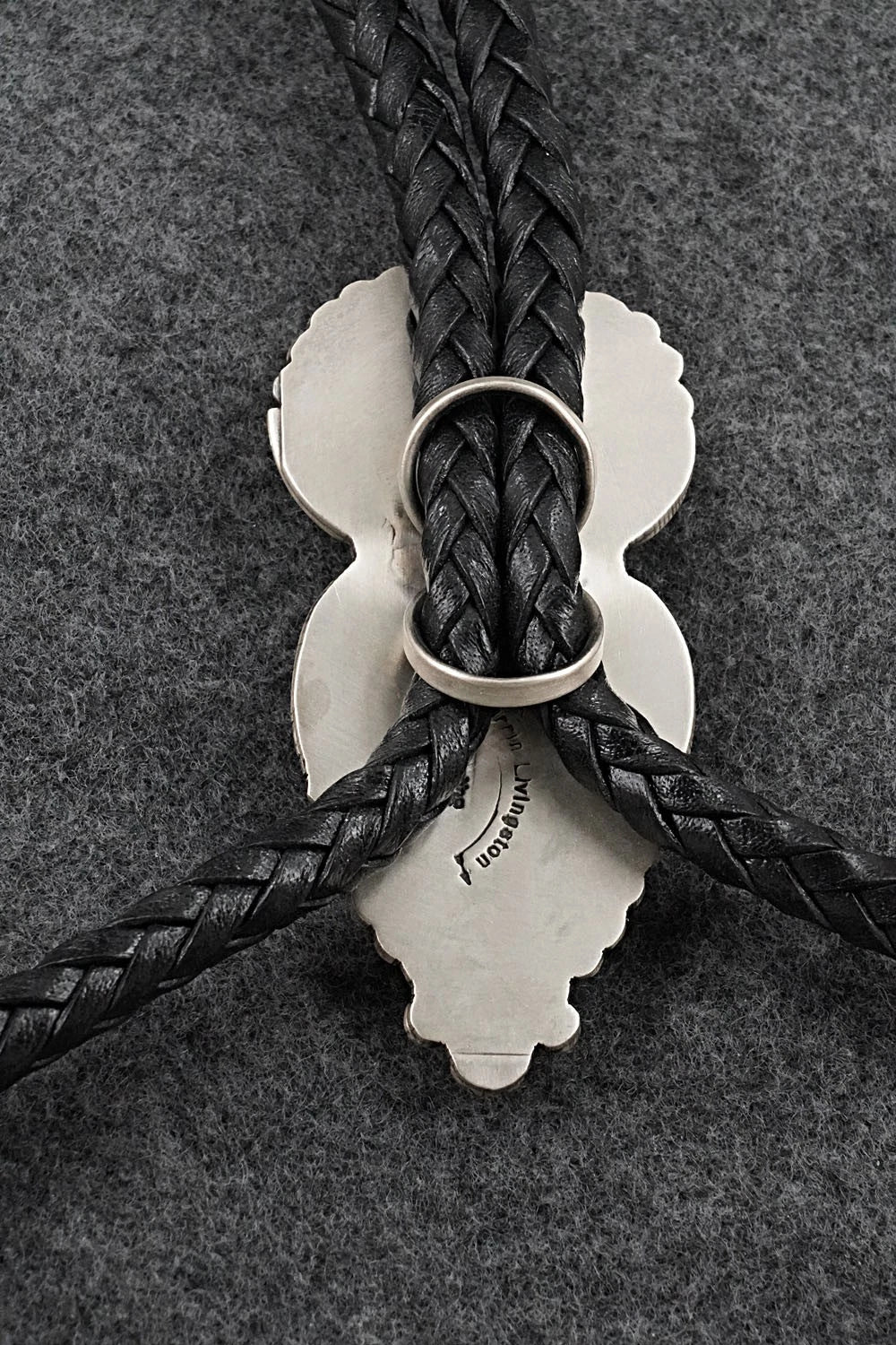 Turquoise & Sterling Silver Bolo Tie - Darrin Livingston