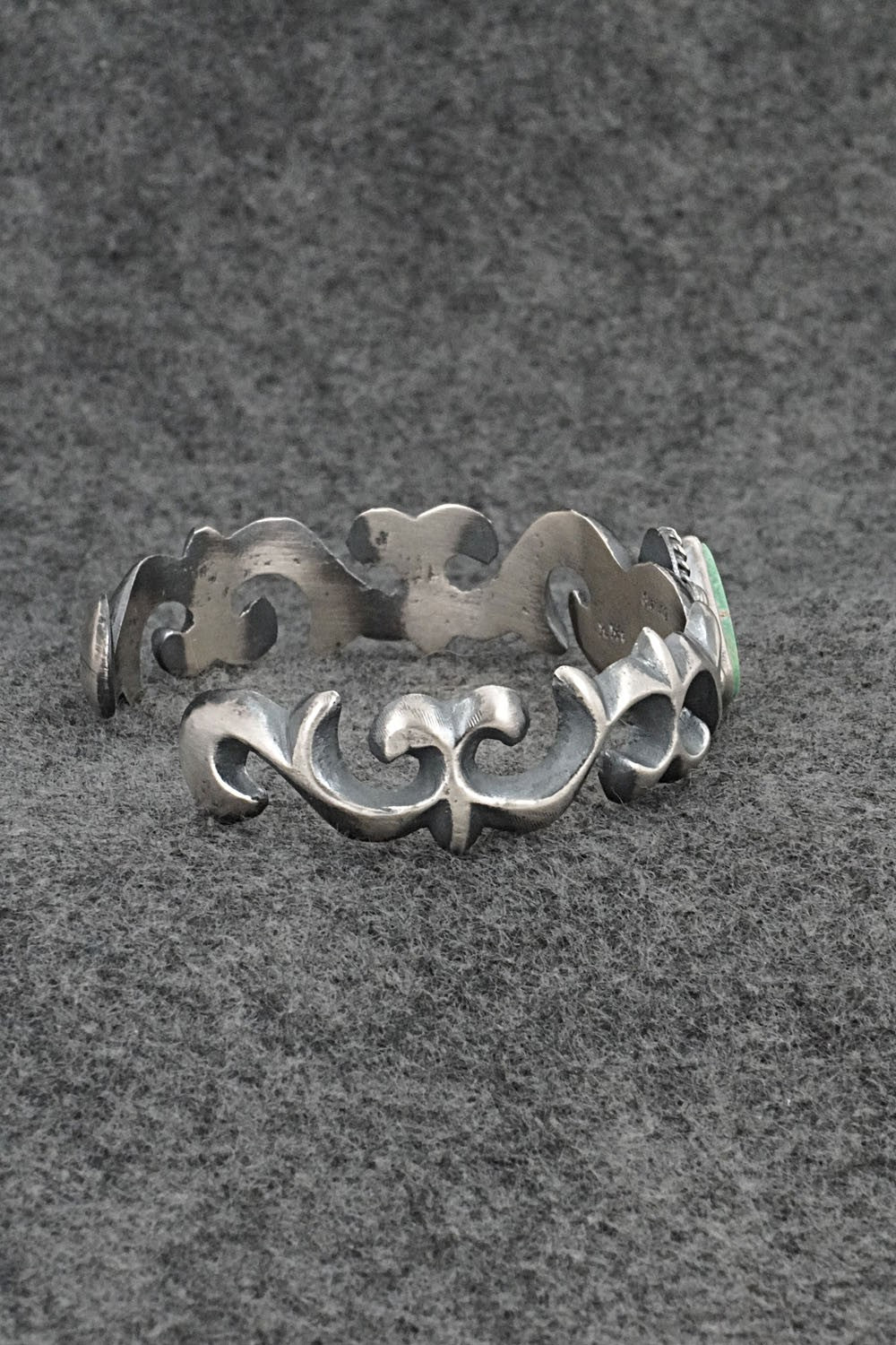 Turquoise & Sterling Silver Bracelet - Harrison Bitsue