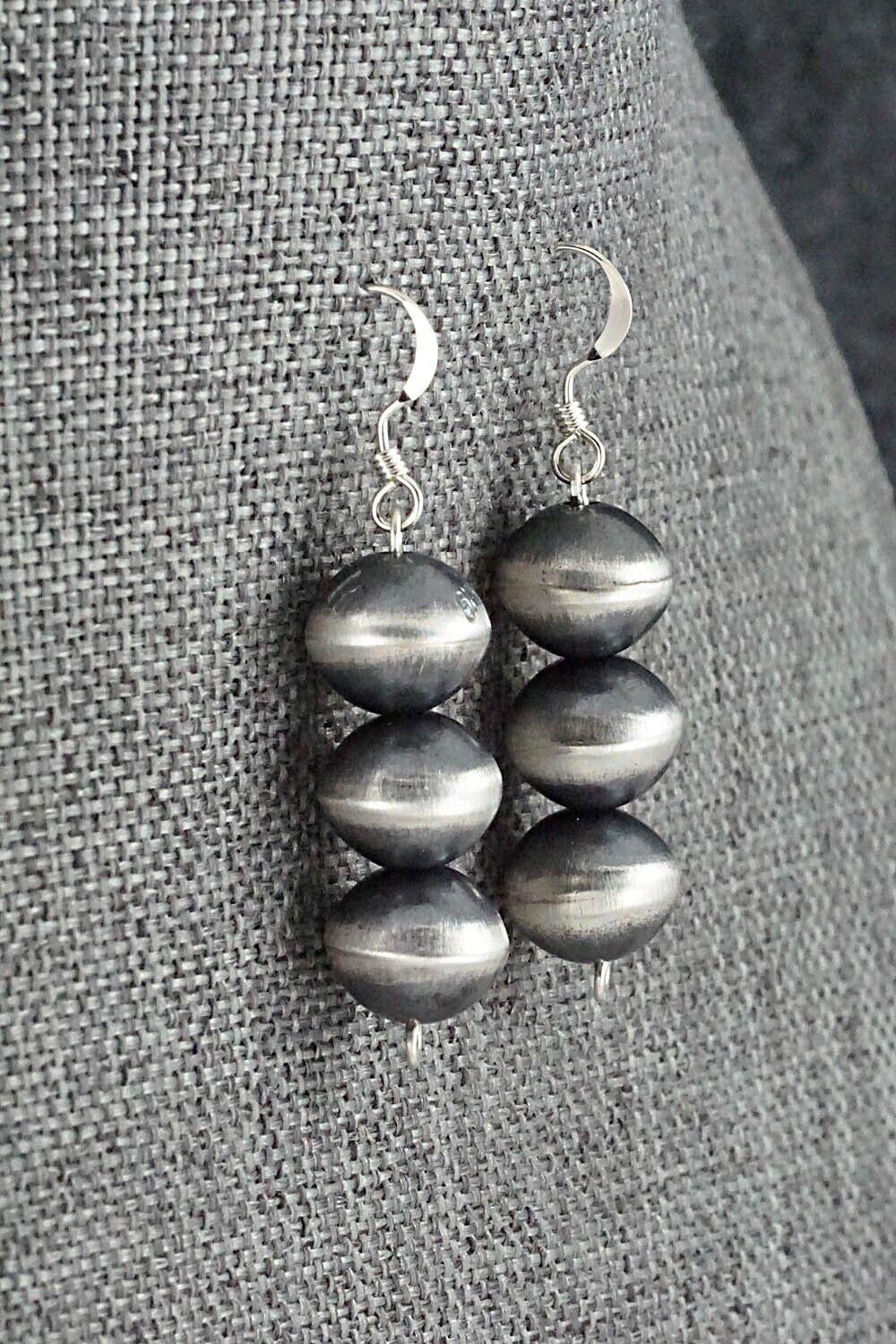 Sterling Silver Navajo Pearl Earrings - Preston Haley