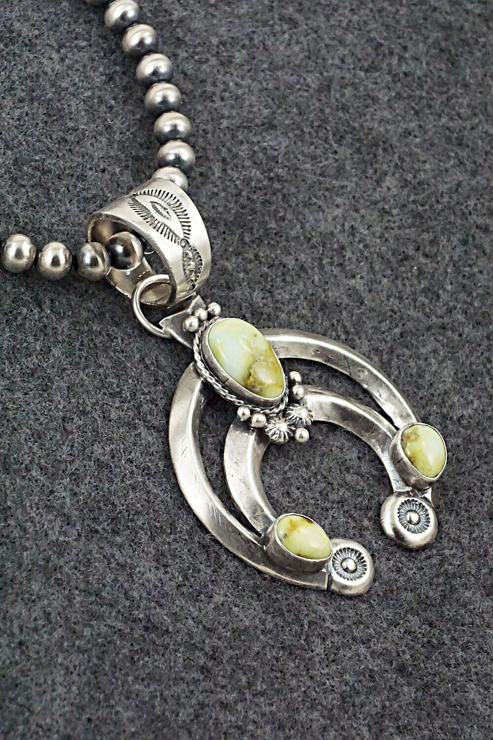 Variscite & Sterling Silver Necklace - Samuel Yellowhair