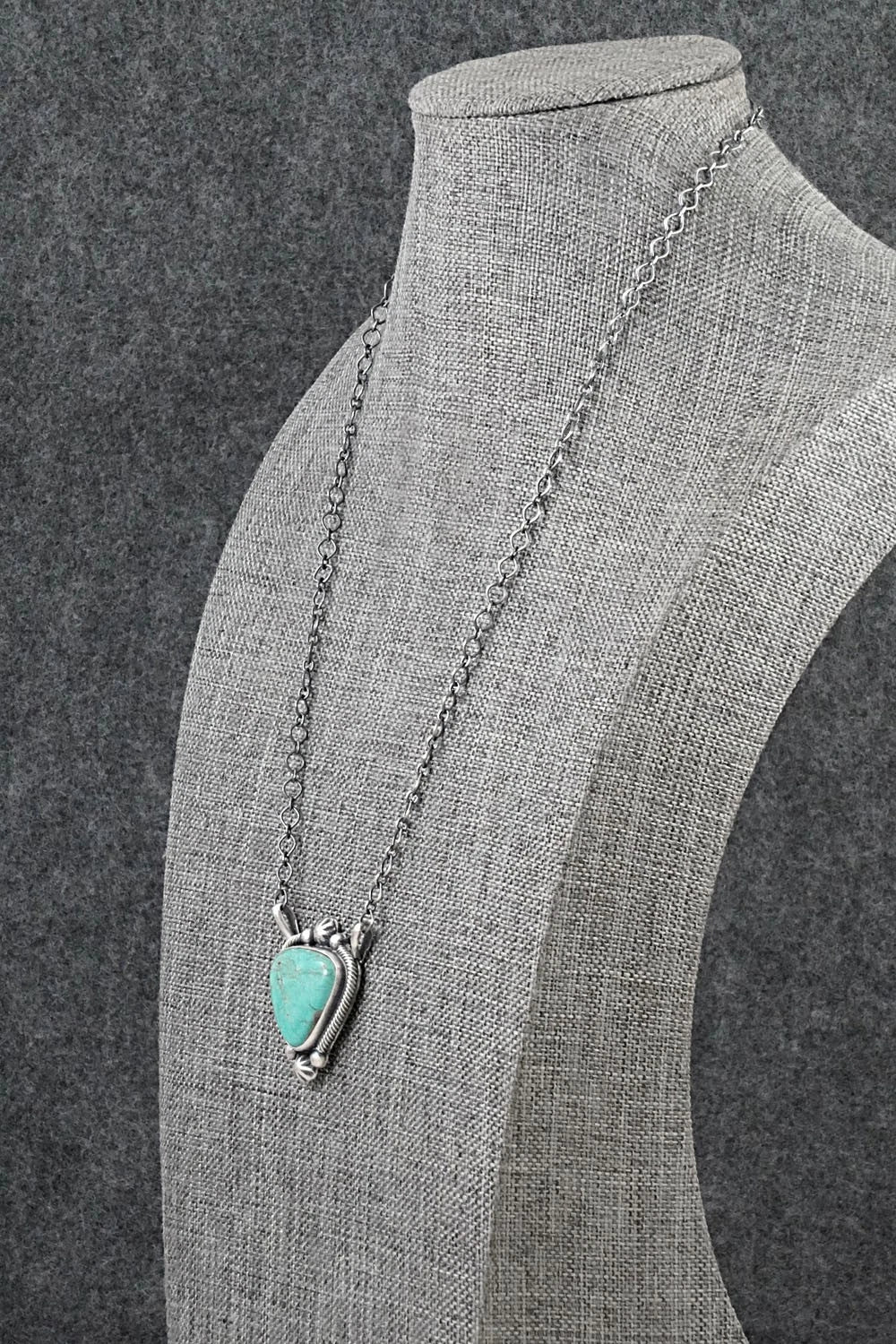 Turquoise & Sterling Silver Necklace - Bobby Johnson