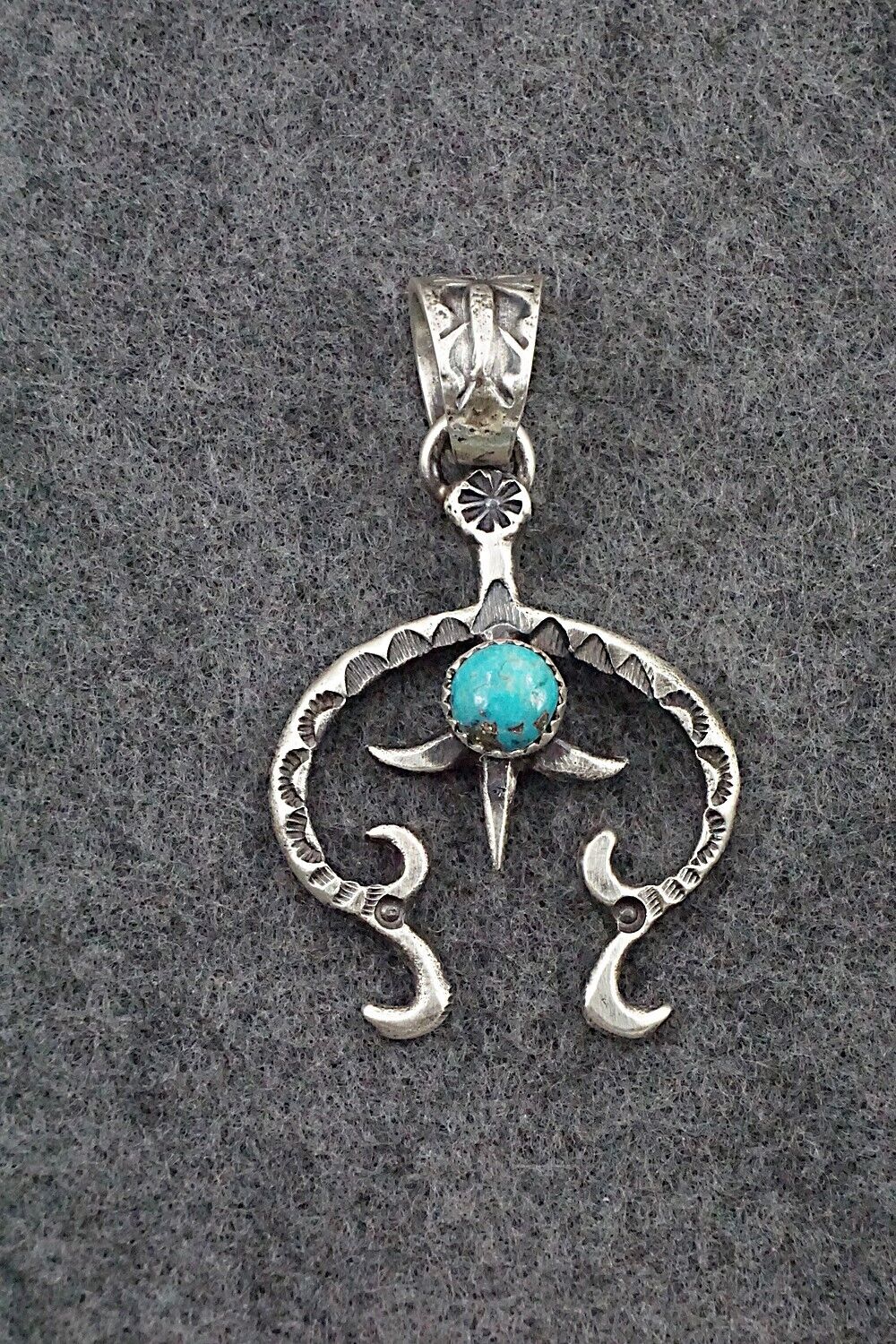 Turquoise & Sterling Silver Pendant - Kevin Billah
