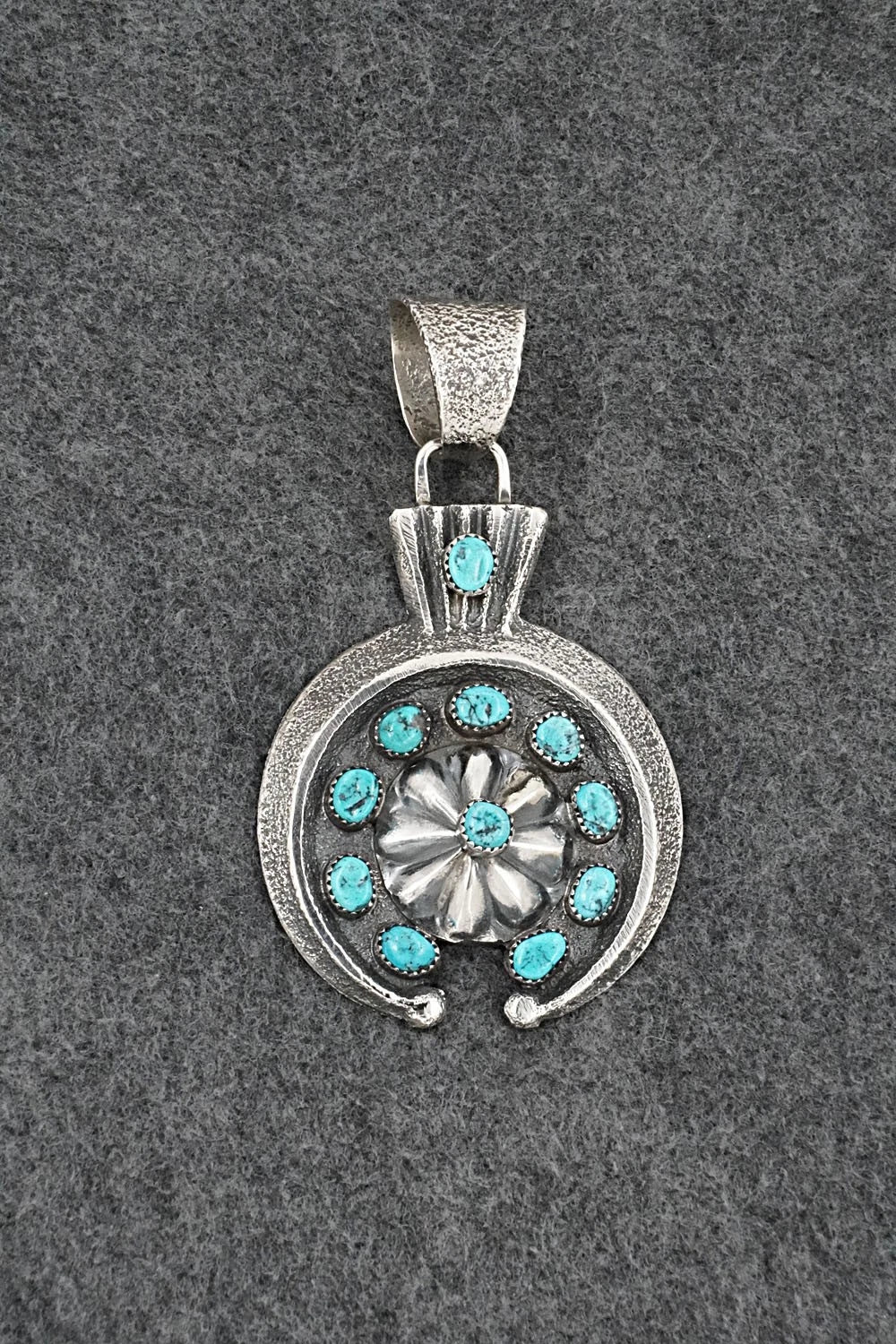 Turquoise & Sterling Silver Pendant - Delbert Arviso