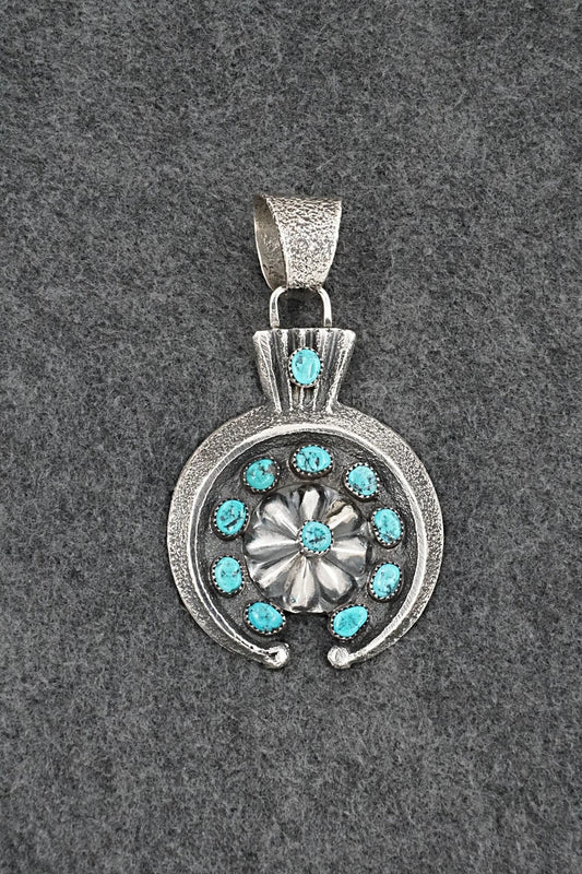 Turquoise & Sterling Silver Pendant - Delbert Arviso