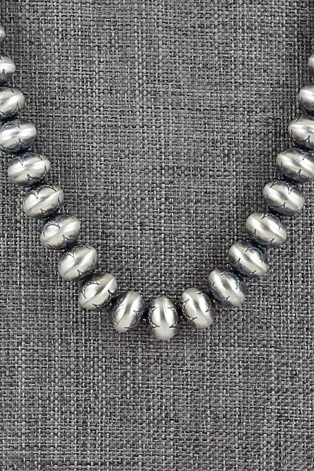 Sterling Silver Navajo Pearl Necklace 18" - Bryannen Halwood