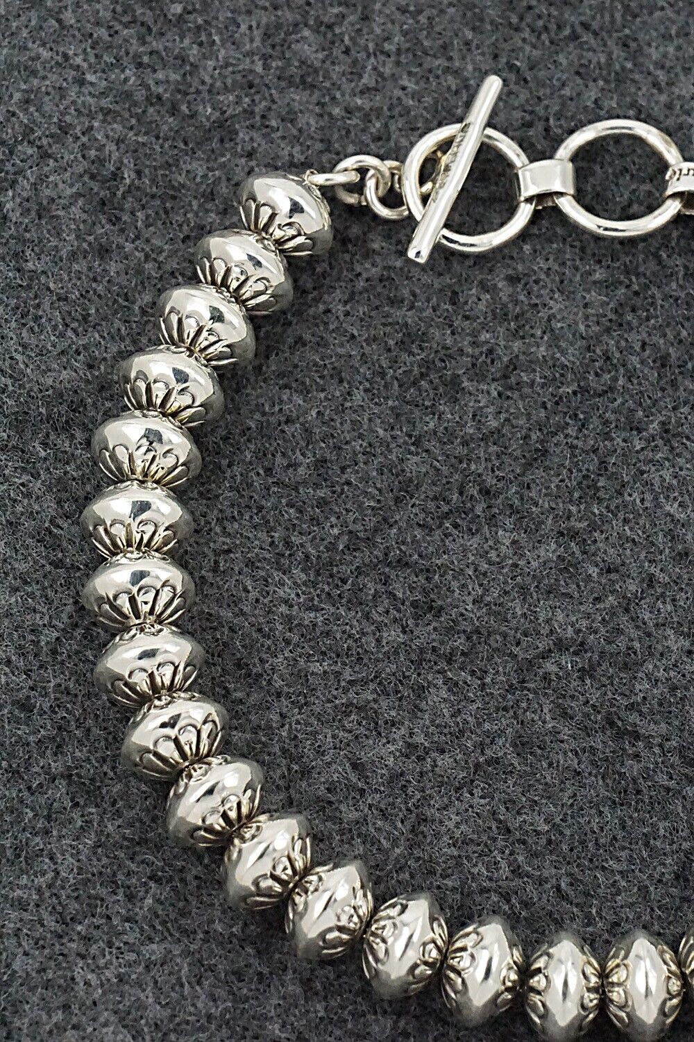 Sterling Silver Beaded Bracelet - Marie Yazzie