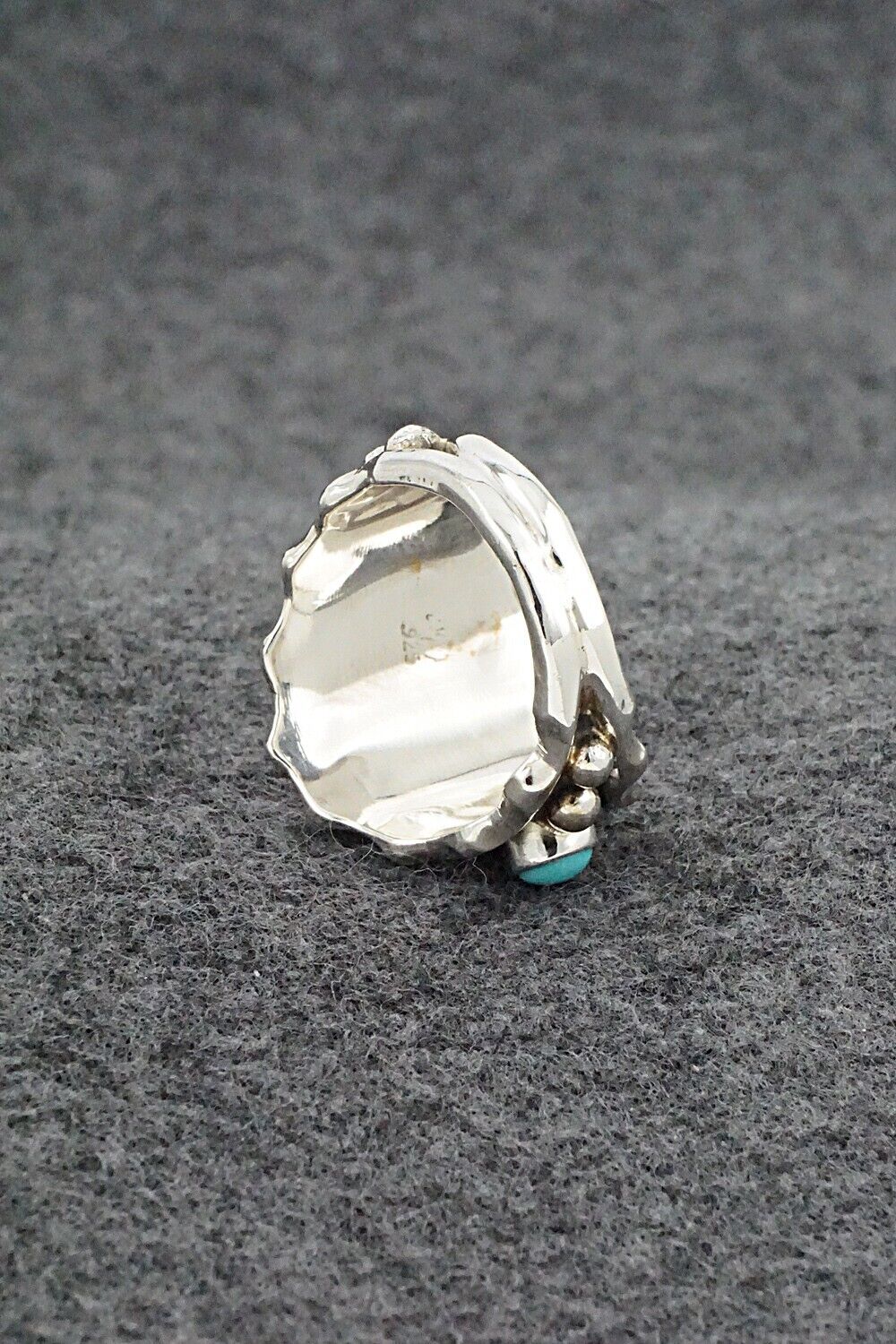 Turquoise & Sterling Silver Ring - Genevieve Francisco - Size 10.75