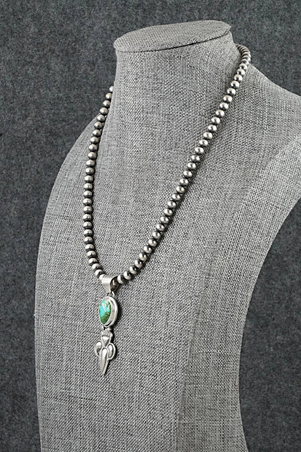 Turquoise & Sterling Silver Necklace - Gary Shorty