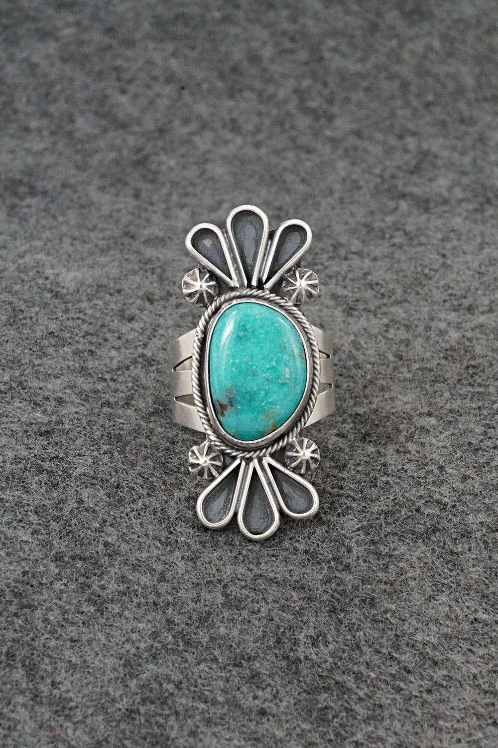 Turquoise & Sterling Silver Ring - Darrin Livingston - Size 9