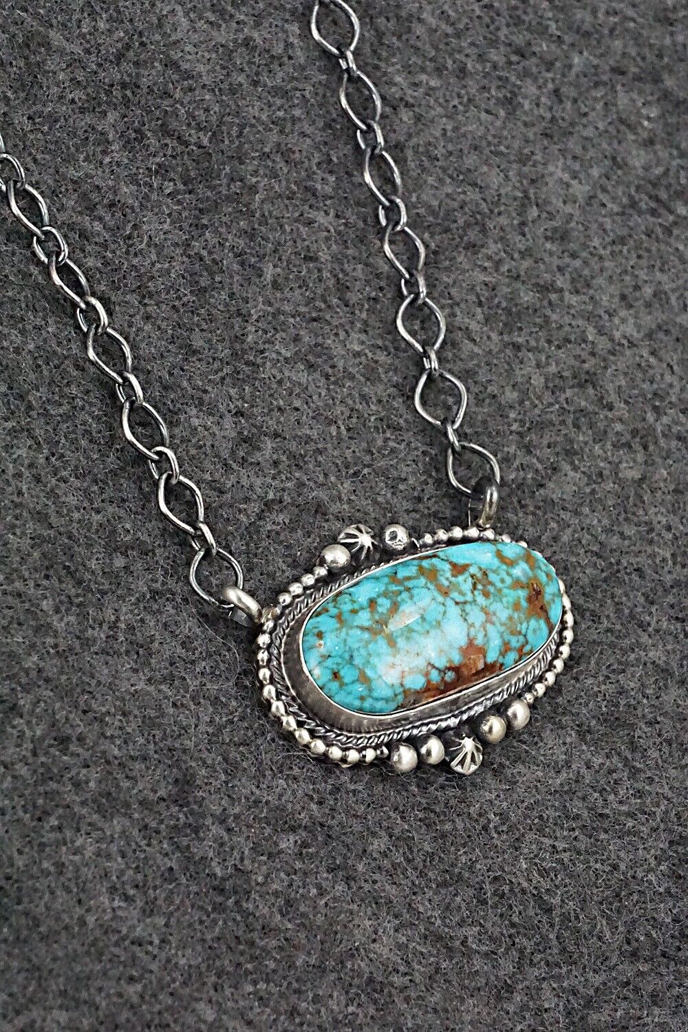 Turquoise & Sterling Silver Necklace - Randy Billy