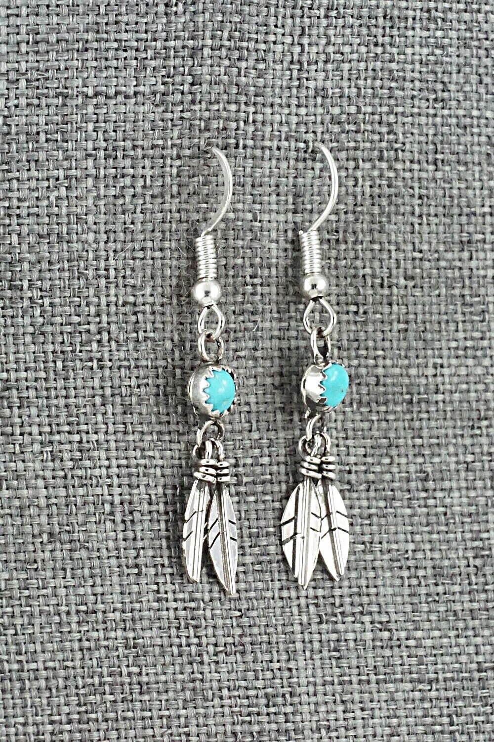 Turquoise & Sterling Silver Earrings - Cornilia Yazhe
