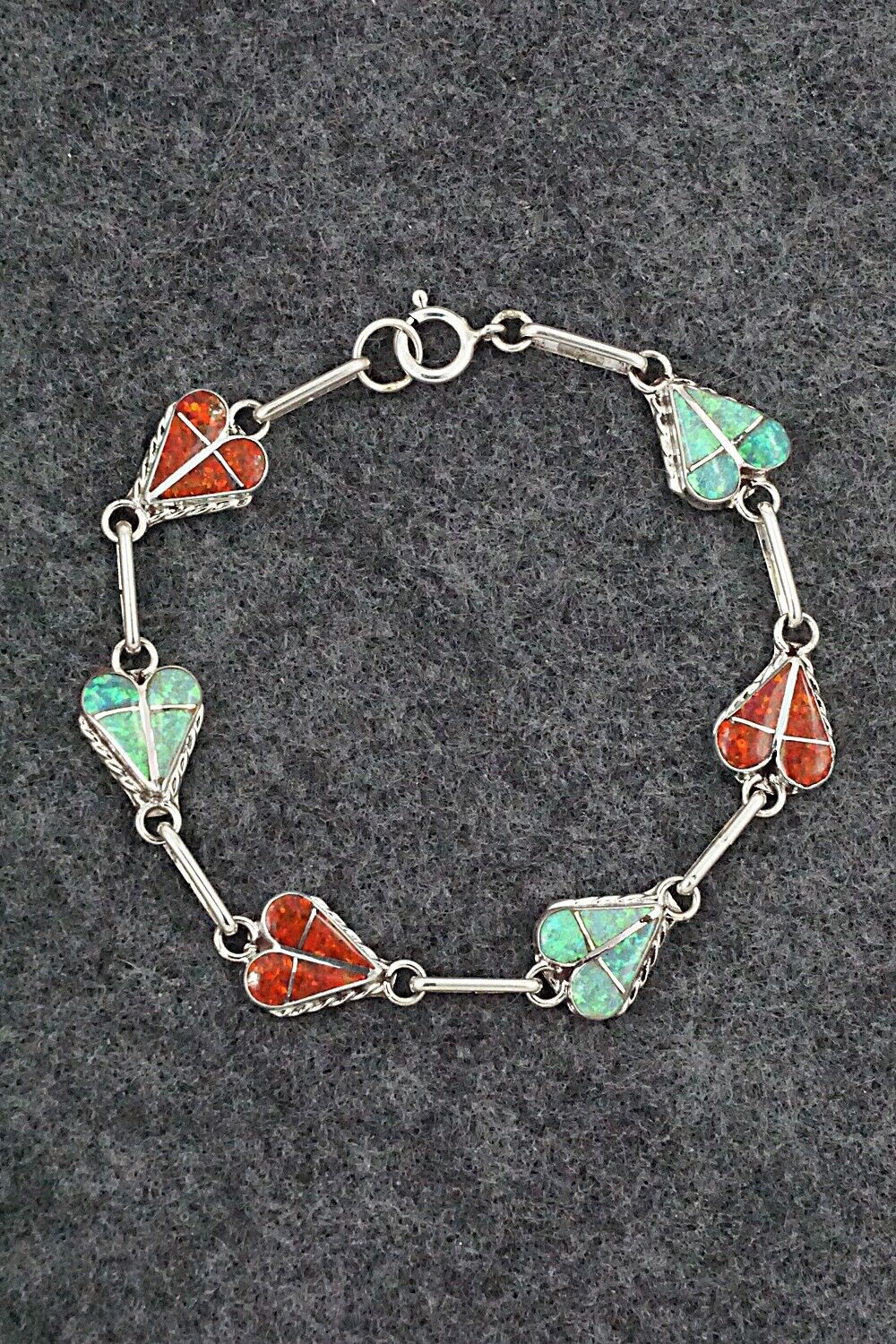 Opalite & Sterling Silver Link Bracelet - Velda Nastacio
