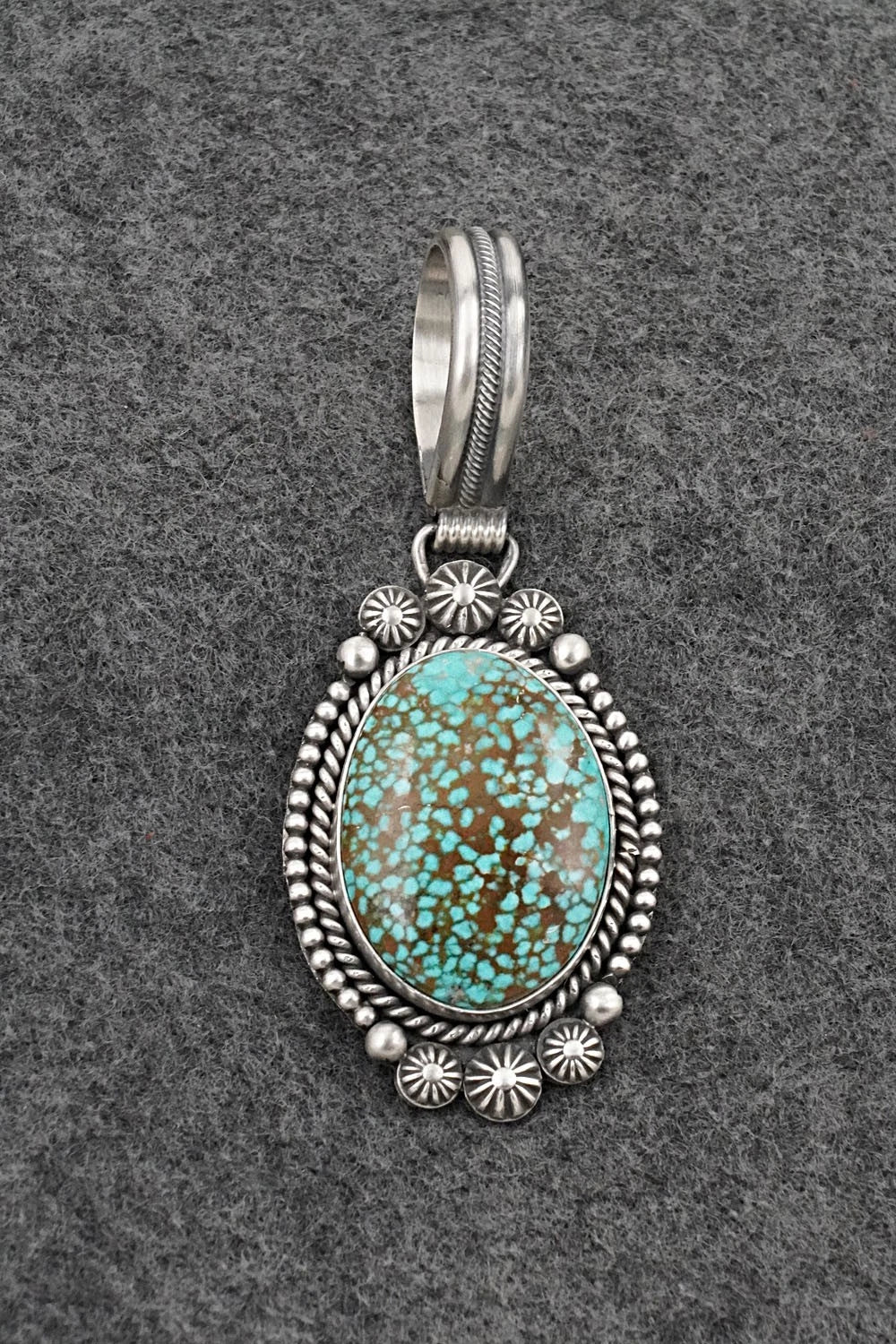 Turquoise & Sterling Silver Pendant - Michael Calladitto