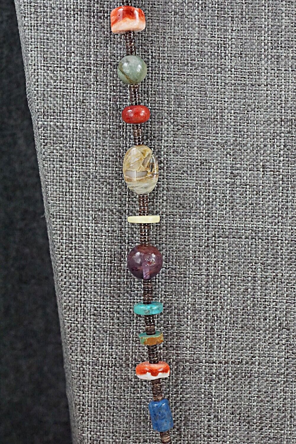 Multi-Stone and Sterling Silver Necklace - Helen Tsosie