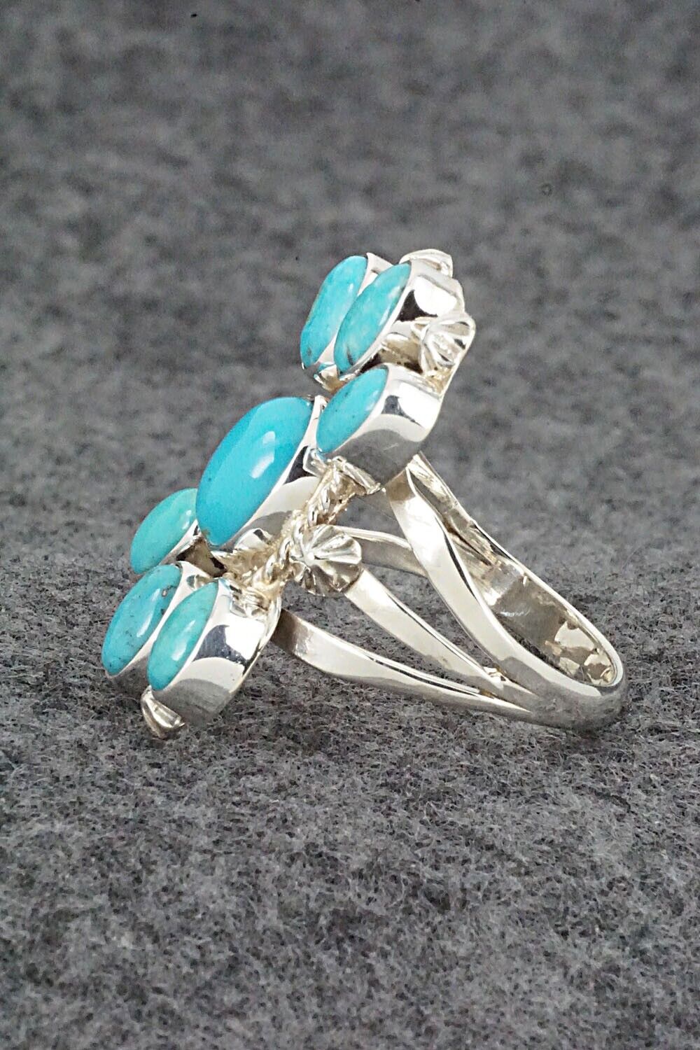 Turquoise & Sterling Silver Ring - Roberta Begay - Size 9.5