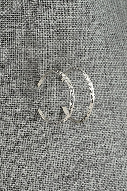 Sterling Silver Hoop Earrings - Elaine Tahe