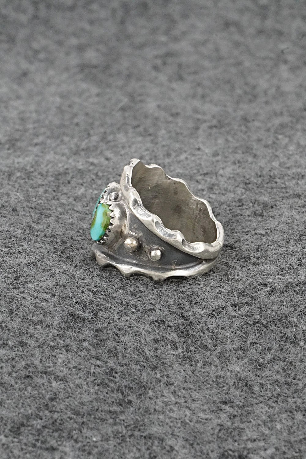 Turquoise & Sterling Silver Ring - Genevieve Francisco - Size 7.5