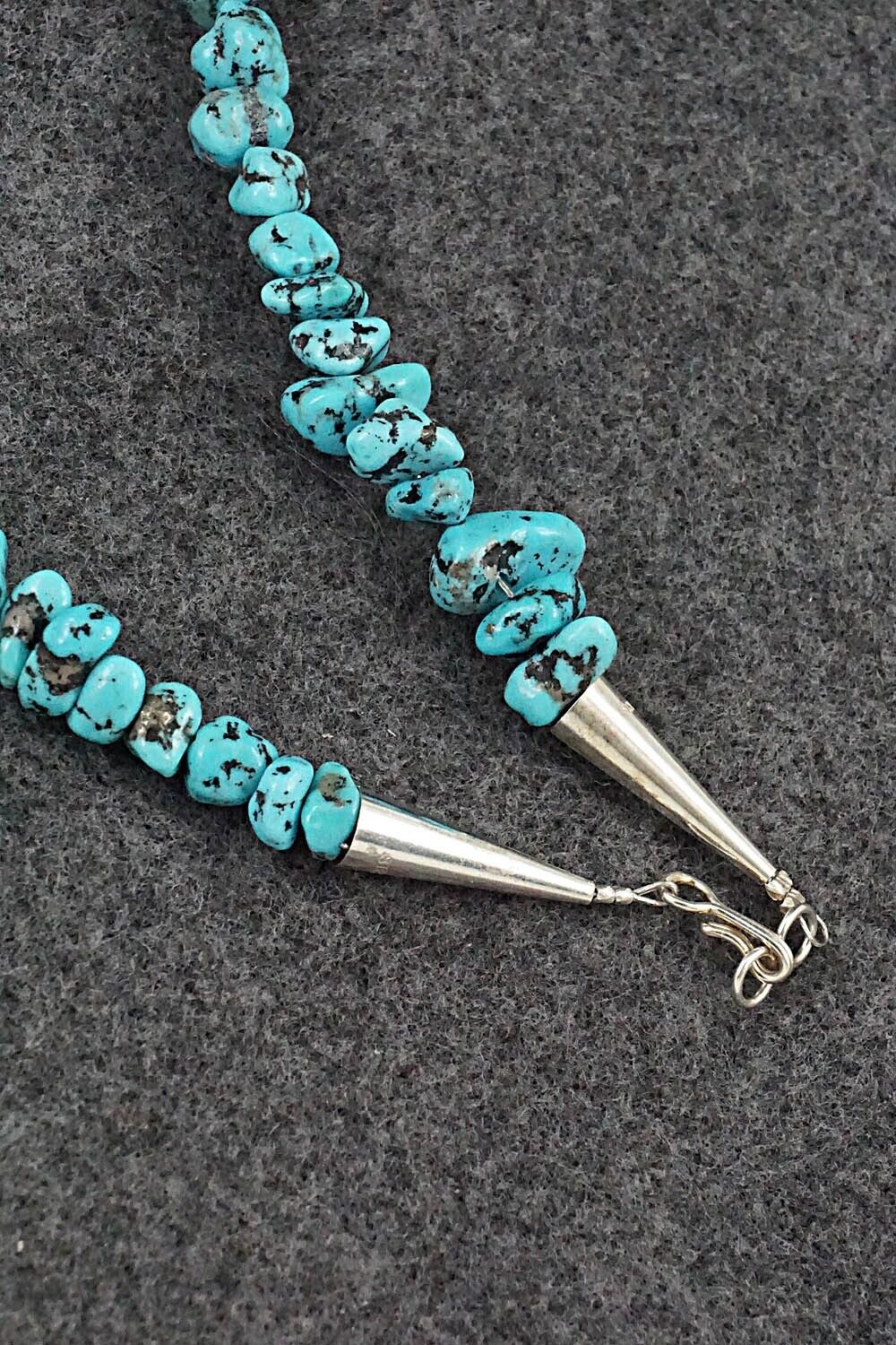 Turquoise & Sterling Silver Necklace 22" - Louise Joe