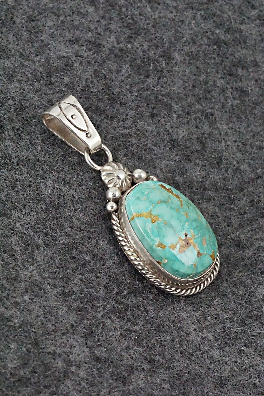 Turquoise and Sterling Silver Pendant - Oliver Smith