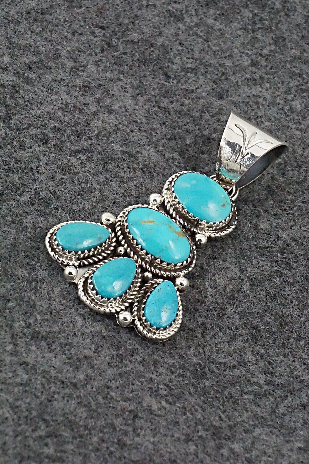 Turquoise & Sterling Silver Pendant and Earrings Set - Ernest Hawthorne