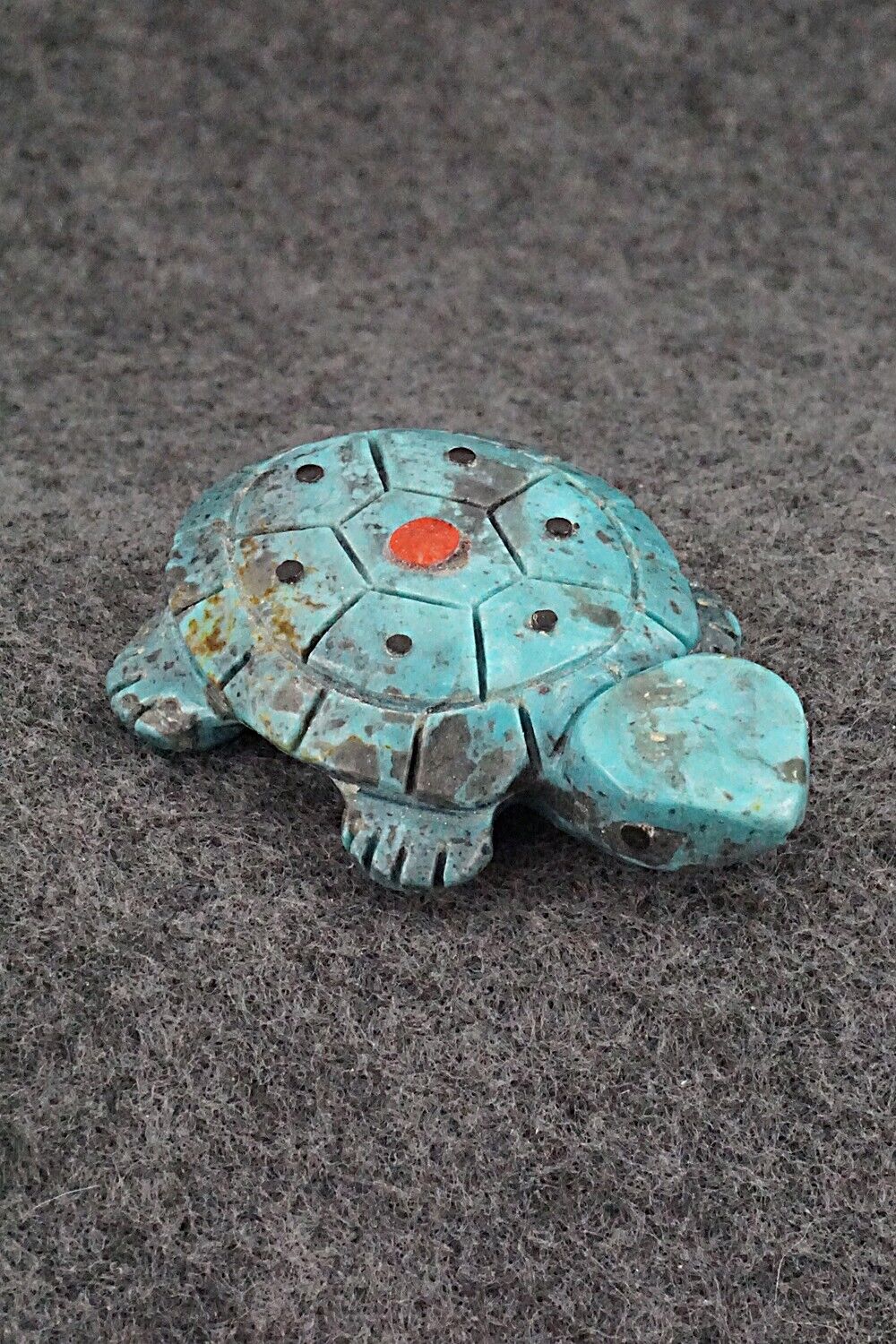 Turtle Zuni Fetish Carving - Reynold Lunasee