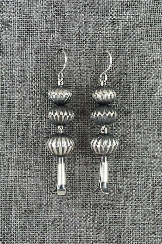 Sterling Silver Navajo Pearl Earrings - Tonisha Haley