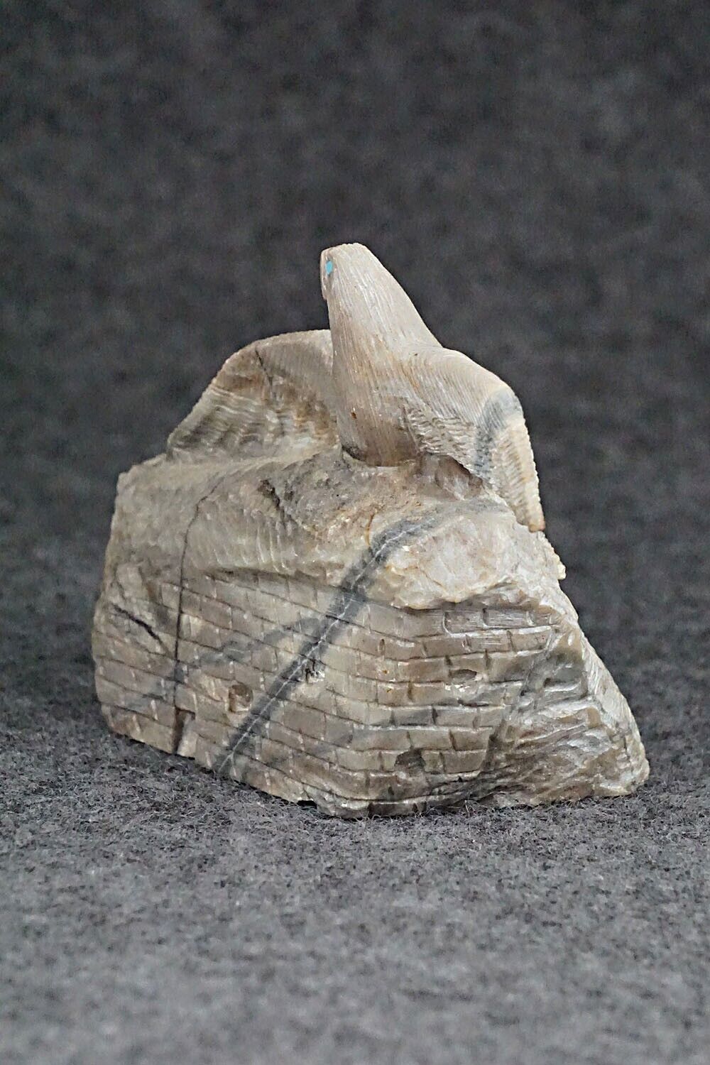 Eagle and Rabbit Zuni Fetish Carving - Colin Weeka