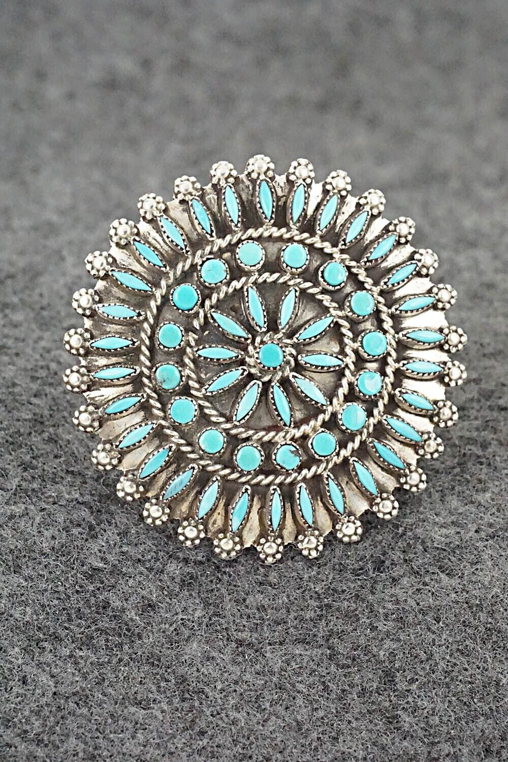 Turquoise & Sterling Silver Ring - Merlinda Chavez - Size 10