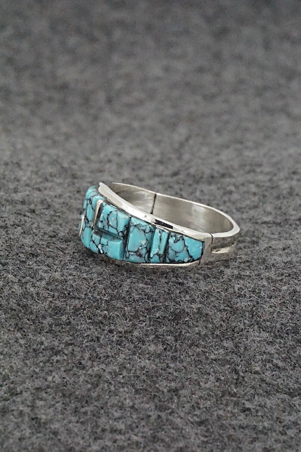 Turquoise & Sterling Silver Ring - Edison Yazzie - Size 10