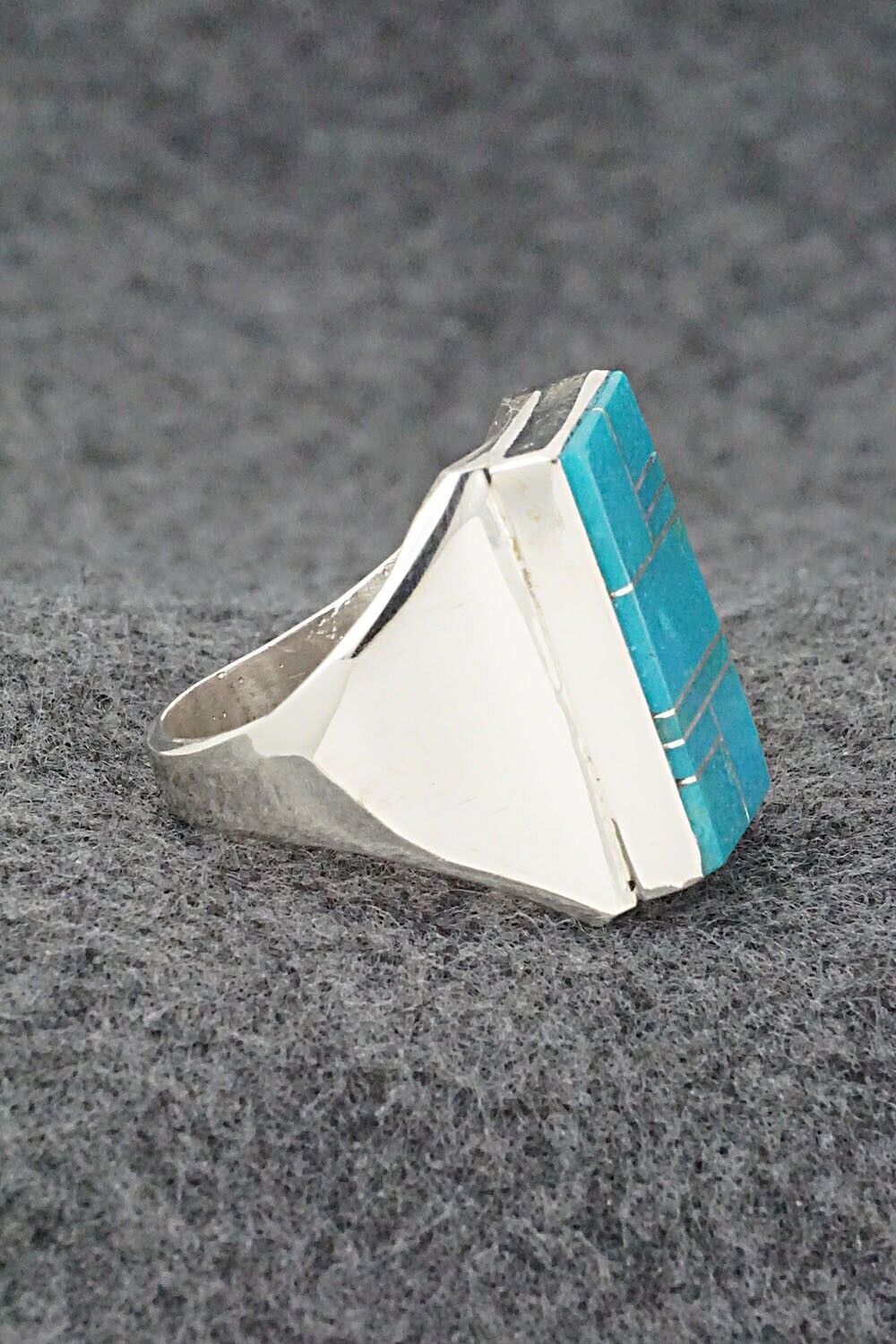 Turquoise & Sterling Silver Ring - Wilbert Gray - Size 11