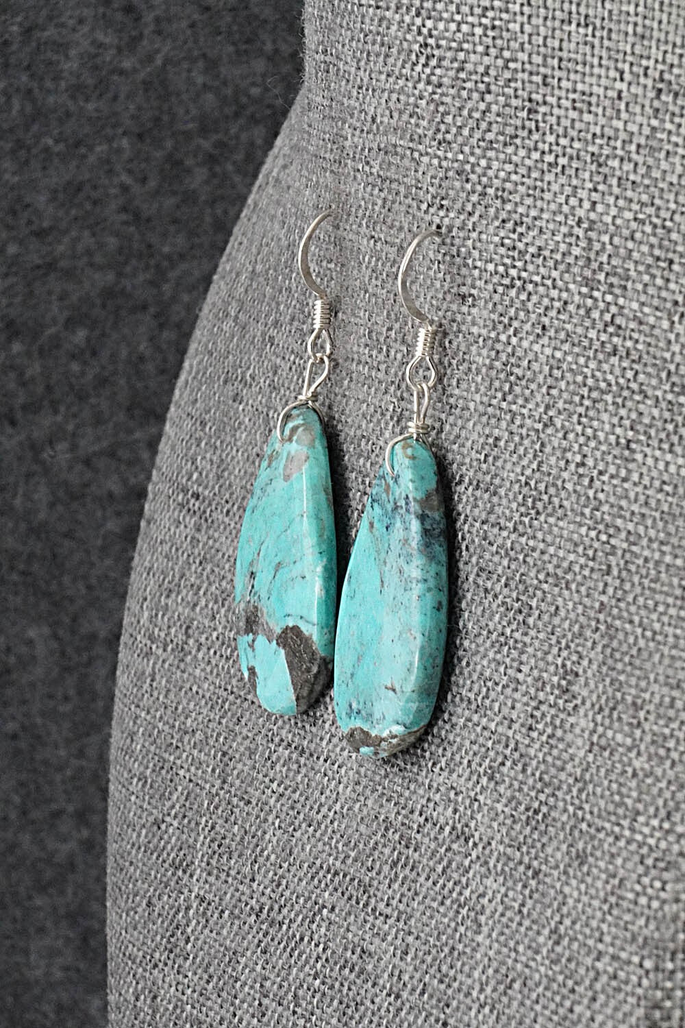 Turquoise & Sterling Silver Earrings - Joe Garcia