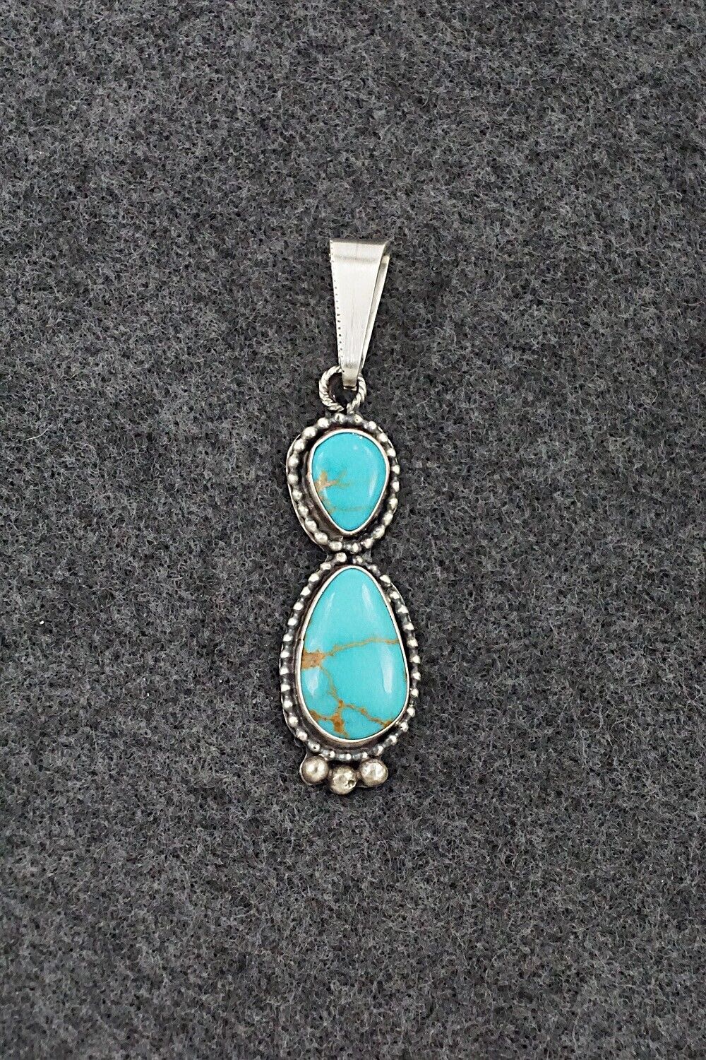 Turquoise & Sterling Silver Pendant - Jimmy Garcia