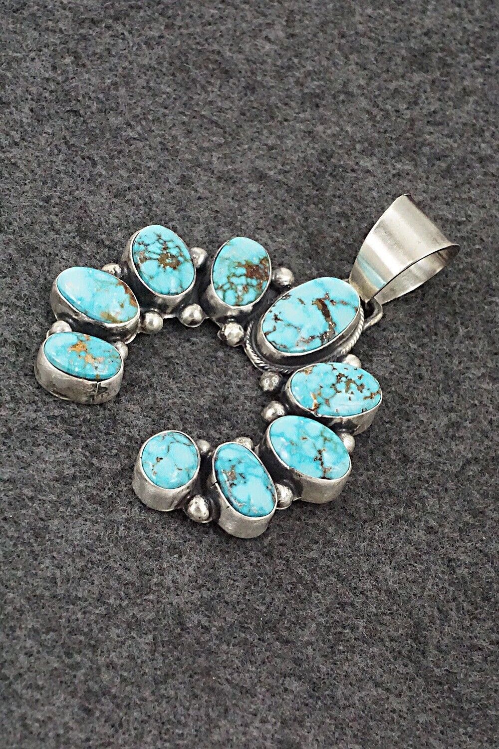 Turquoise & Sterling Silver Pendant - Bobby Johnson