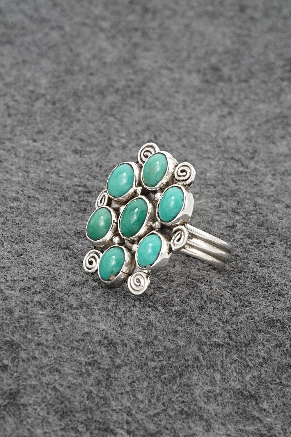 Turquoise & Sterling Silver Ring - Priscilla Reeder - Size 10