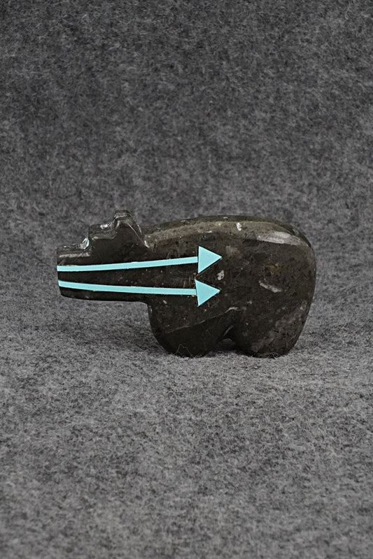 Bear Zuni Fetish Carving - Bernard Laiwakete